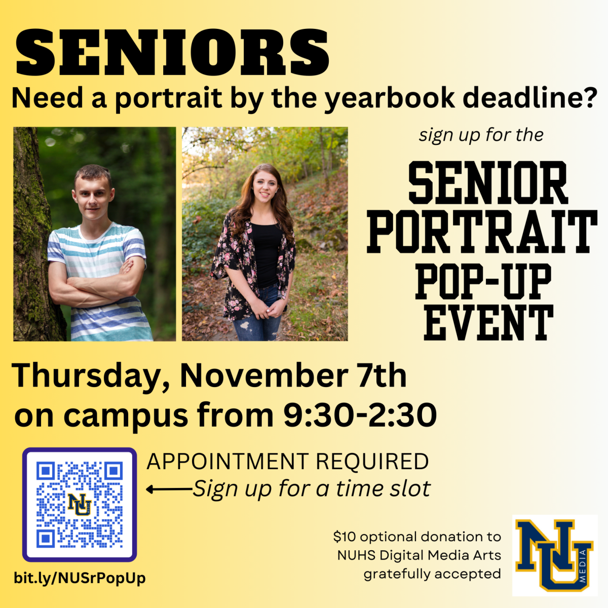 Senior Portrait Pop-Up Event Opens Appointments