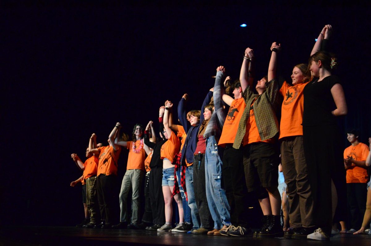 The show’s seniors take their final bow. Both during and directly after the bows.